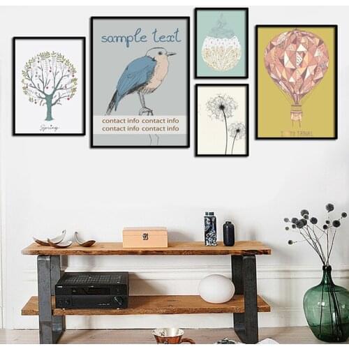 SVITY Nordic Cartoon Wall Art Poster For Living Room Home Decor Canvas Painting Animal Sheep Flamingos Wall Picture FA688