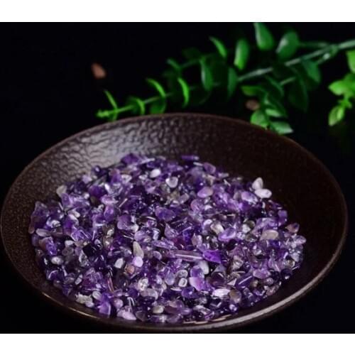 Natural Dreamy purple crystal gem meditation aura healing chakra colored fluorite quartz crystal gravel vase fish jar decor