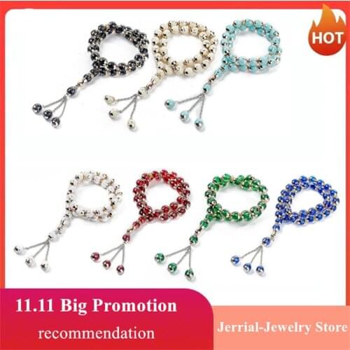 2 Style Fashion Unisex 33 Tasbih Engraved Religious Islamic Allah Resin Muslim Prayer Gift Jewelry Rosary Beads Bracelet