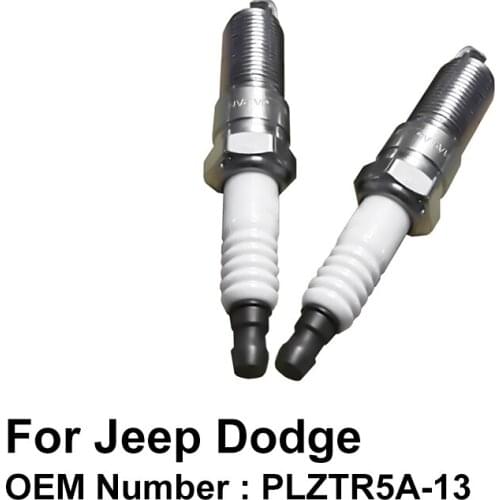 COWTOTAL Platinum Spark Plug for Jeep Wrangler Dodge Caravan Dodge Journey OE PLZTR5A-13 ( Pack of 4 )