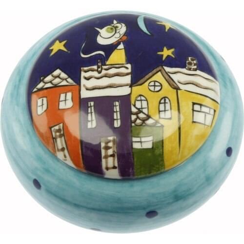 Authentic Tile Neighborhood Cat Decorated Pudriyerlik Jewelry Box