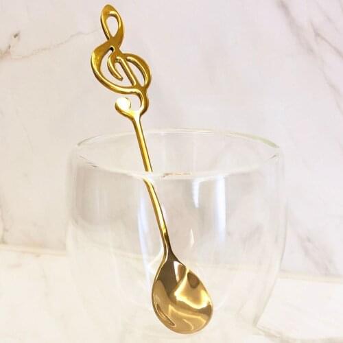 Note Spoon Stainless Steel Coffee Tea Stirring Mug Music Bar Beautiful Dessert Spoon