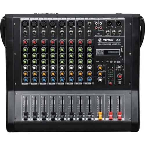 Professional eight-way mixer amplifier integrated machine stage home karaoke equalizer equipment