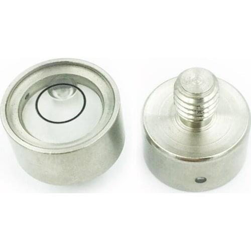 QASE 15*8mm Universal Level Mini Bullseye Spirit Level Bubble With A Screw Nail Metal Plastic Horizontal Beads 1 Pcs