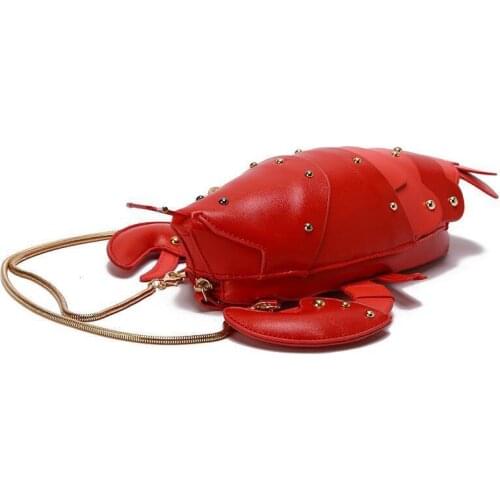 Girl Chain Wallet Handbag Messenger Mini Bag Ladies One Shoulder Crayfish Bag Cute Small Bag Female Messenger Girl Bag