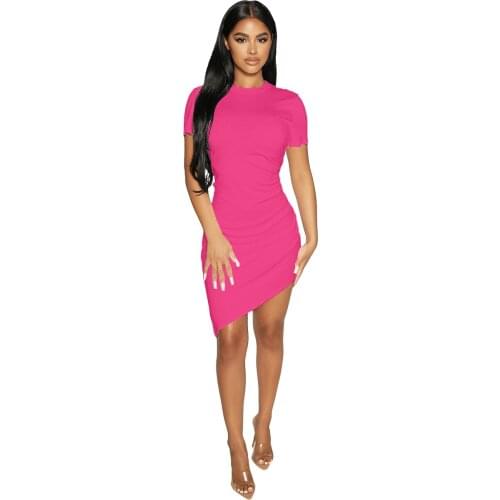 Women Short Sleeve Mini Dress Ruched Lace Up Cross Bandage Holiday Bodycon Sexy Party Elegant 2021 Club Christmas Slim