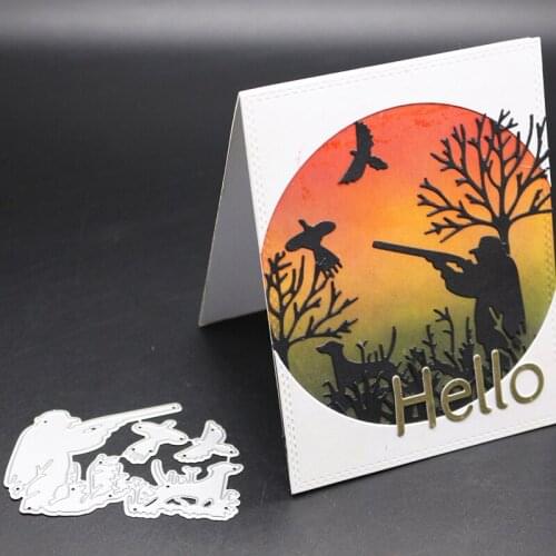 ZhuoAng Hunter design Cutting Dies for Card Making DIY Scrapbooking Photo Album Decoretive Embossing Stencial