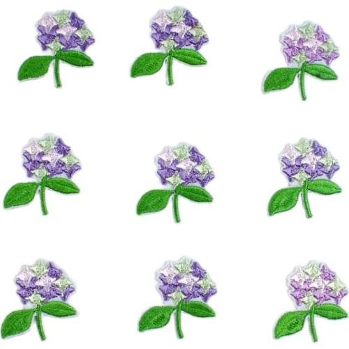 10pcs Embroidered Iron On Flower Patches Cartoon flower Stickers DIY Girls Dress Pants Coats Jeans Bags Shoes Sewing Appliques