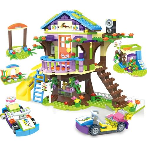 1049pcs Building Blocks Mia Friends Tree House Compatible Friends Stacking Bricks DIY Toys For Girls Children with Figures