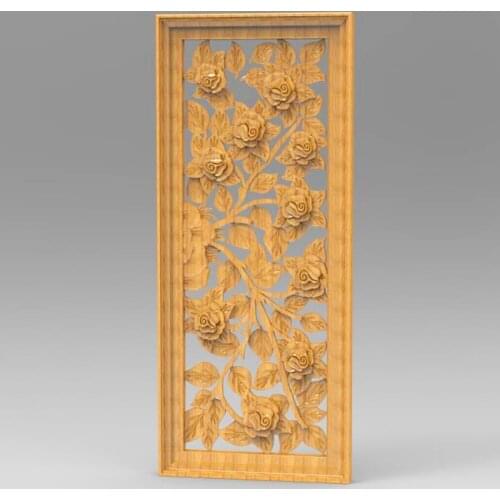 Rose Panels Partition 3D model for cnc 3D carved figure sculpture machine in STL file home decoration Decor