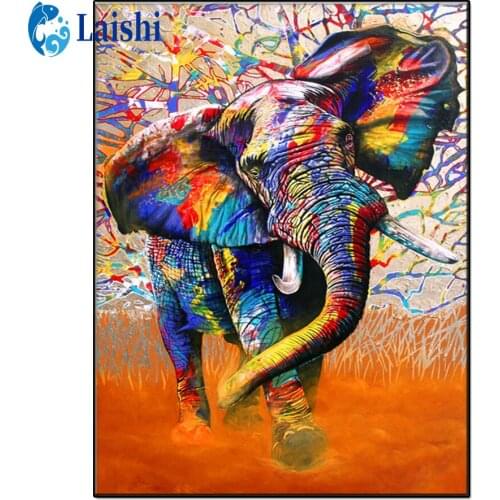 5D DIY Abstract doodle elephant Diamond Painting Full Square round Diamond Painting Embroidery Sale Rhinestones Pictures decor
