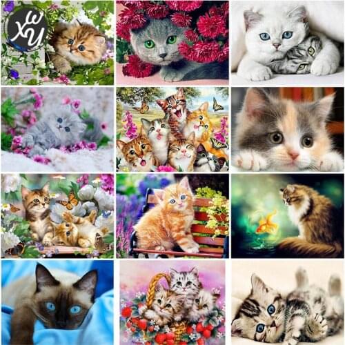 Cat Diamond Painting Full Drill Cute Diamond Painting Accessories Diamond Mosaic Full Diamond Embroidery Stitch for Family Decor