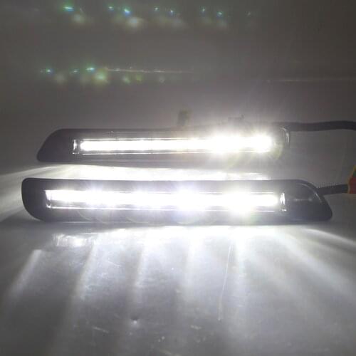 Car Flashing 1 Pair For Lexus LX570 2011 LED Daytime Running Light Car Accessories Waterproof DRL Fog Lamp Turn Signal Lamp
