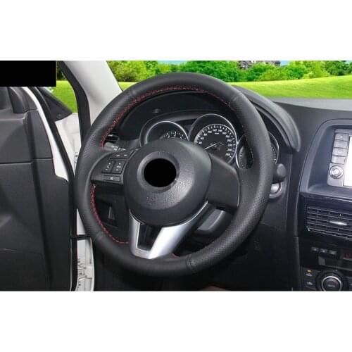 Car Accessories Sewing leather hand steering wheel cover For Mazda 6 ATENZA GT 2013 2014 2015