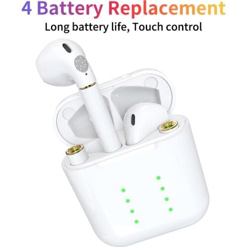 Bluetooth 5.0 Wireless Earphone TWS in-Ear Headphones with 2PCS Extra Batteries 500mAh Charging Case Mic for Cell Phone/Running