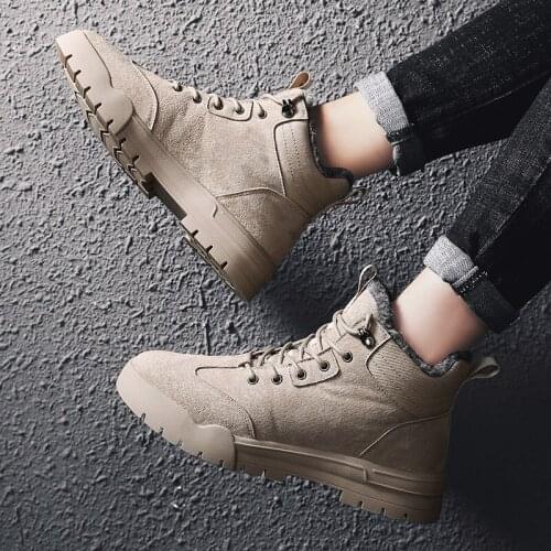 Shoe Casual Man Leather Safety Shoes Black Casual Boots Men Mens Man Shoe Mens Loafers Leisure Spring Fashion Causal