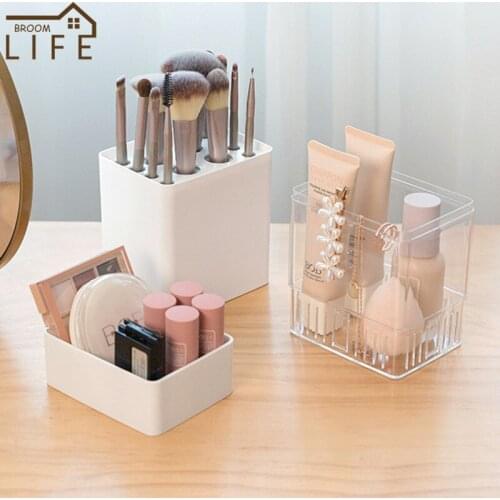 Bathroom Cosmetic Storage Case Make Up Brushes Holder Eyebrow Pencil Storage Holder Lipstick Beauty Box Household Accessories