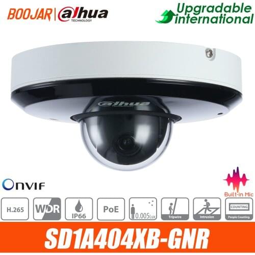 Dahua PTZ WizSense SD1A404XB-GNR PoE IR15m 4MP built-in MIC 2.8-12mm varifocal motorized lens 4X Starlight PTZ POE