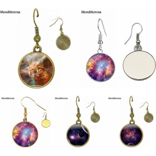 Statement Bronze/Silver/Golden Clip Ear Hook Drop Earrings Handmade For Women Christmas Gift Northern Lights