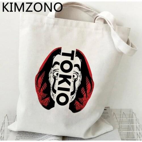 La Casa De Papel shopping bag bolsas de tela bolsa shopping eco shopper reusable bag foldable string ecobag net sacolas