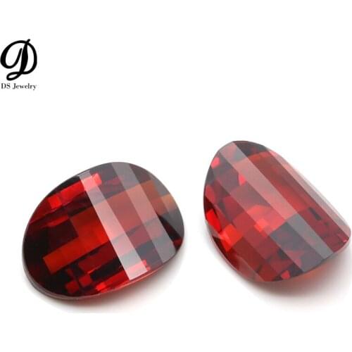 China Facotry Bridge Shape 10*14MM Garnet Cubic Zirconia Artificial Stone