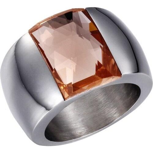 100%925 silver new stone simple fashion atmosphere wild ring