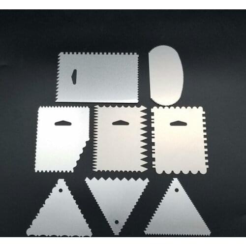 Metal DIY Dough Fondant Scraper Cake Decorating Baking Pastry Tools Plain Smooth Edge Spatulas Cutte Kitchen Tool Accessories