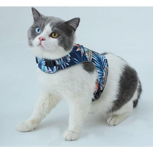 Cat Chest Harness Vest-style Reflective Cat Harness Anti-break Away Cat Walk Cat Rope Breathable Pet Chest Harness