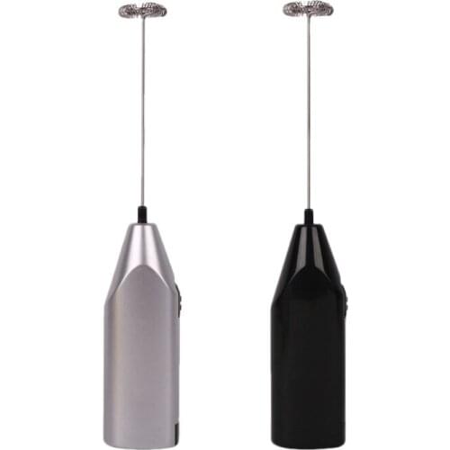 New 2 Pcs Hand Whisk Mixer Coffee Egg Beater Stainless Steel Frother Electric Handle Agitator Kitchen Tool,Ran Color