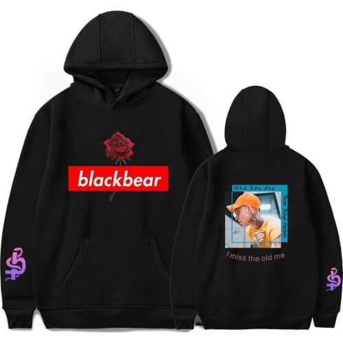 Print New Blackbear Hoodies Streetwear Fashion Popular Rose Sweatshirt Men Women Autumn Pullovers Novelty Blackbear Clothes