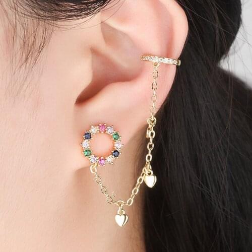 OMYFUN Korean Fashion Long Earrings Dangling Hunging Earring Ear-cuff for Women Gift Party Wedding Jewelry Free Shipping E95