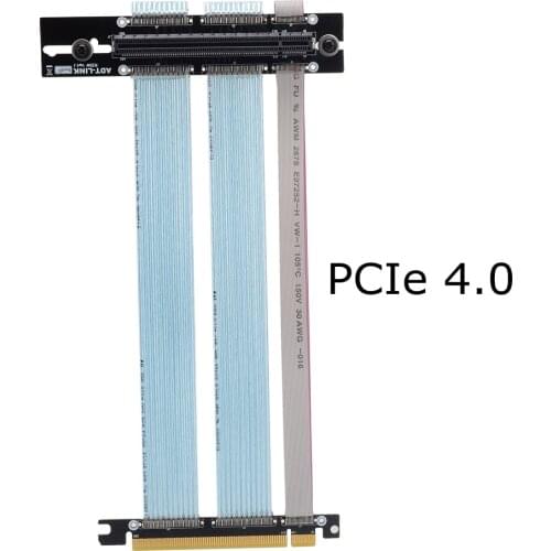 PCI-e 4.0 x16 PCIe 16x Riser Extender, Flexible High Speed 90 Degree GUP Riser Cable for ASUS ROG Graphics Card Vertical Mount