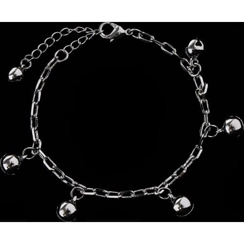 22.5cm Fashion Cute Tiny 6 Bells Adjustable Anklets Bracelets for Women Girl