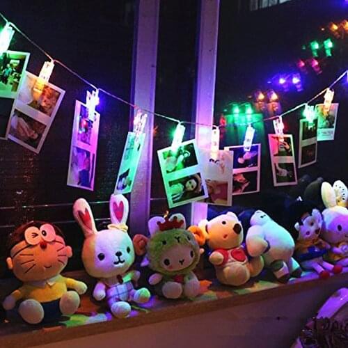 Christmas Lights Gifts Photo Clip LED String Lights Fairy Garland Christmas Decoration for Room Navidad Home Decor Noel Ornament