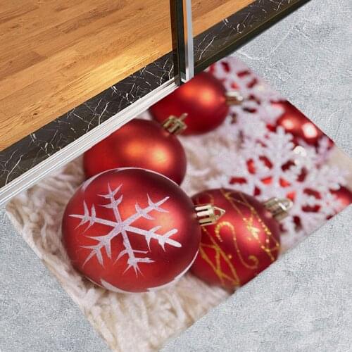 Christmas Mat Creative 3D Printing Hallway Carpets and Rugs for Bedroom Living Room Carpet Kitchen Bathroom Anti-Slip Floor Mats