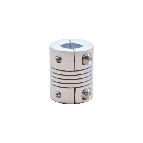 Aluminium alloy CNC Stepper Motor Flexible Coupling silver diameter 20mm length 25mm Shaft Coupler clamp