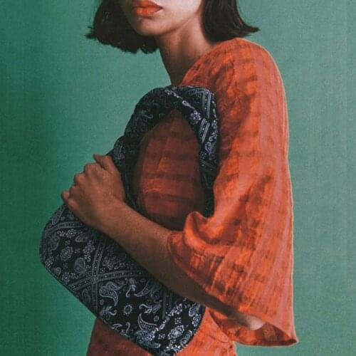 Fashion Printing Canvas Womens Handbag Knotted Design Shoulder Bag Underarm Womens Bag Brand Hobos Tote Bags for Women Shopper