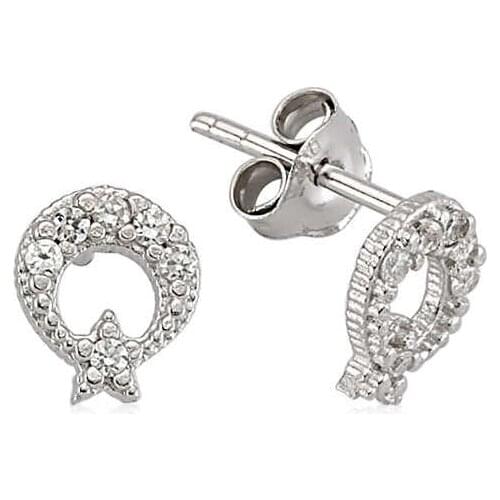 Tevuli 925 Sterling Silver Moon Star Studded Earrings