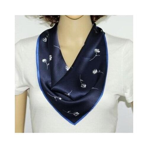 100% Mulberry Silk triangle Scarf Handkerchief multipurpose womens handbag SCARF hand hair accessorry headband10pcs/lot #4071