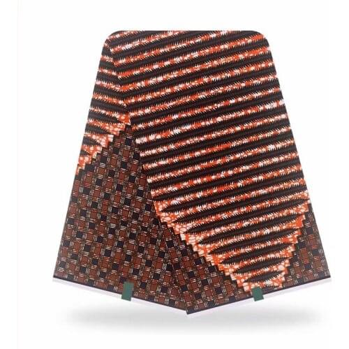 Nigerian Style Ankara Wax Print For Fabric Prints 100%Soft Real Cotton African Style Dye For Fabrics For Sewing 6 Yards V-L 6-51