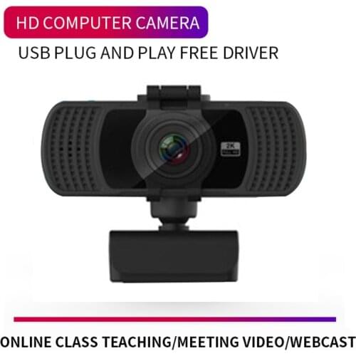 2k HD Webcam Computer Camera Network Live Chat Webcam Drive Free 4 Megapixel Built In Microphone Webcam Work Blogger Youtube