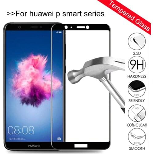 9D Full Cover Tempered Glass For Huawei P Smart FIG-LX1 Protective Glass On P smart 2019 Psmart Plus 5.65 6.3'' inch safety Film
