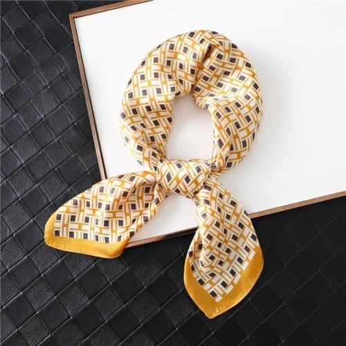 2019 New Designer scarf women Luxury Brand Square Anti-silk Scarf Rayon 70*70cm high quality fashion ladies small Square scarf
