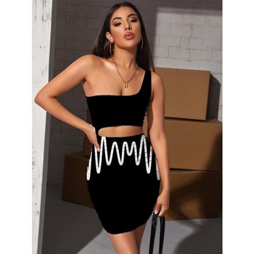 Giyu Brand Line Dress Women Music Halter Sleeveless Retro Pleating Party 3d Print Womens Clothing Club New Beach Femme