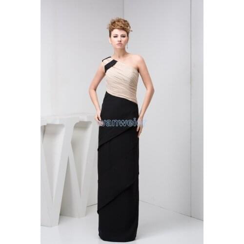 Free shipping vestido de festa 2018 new design arrival hot custom pleat one shoulder prom gown real photo bridesmaid dresses
