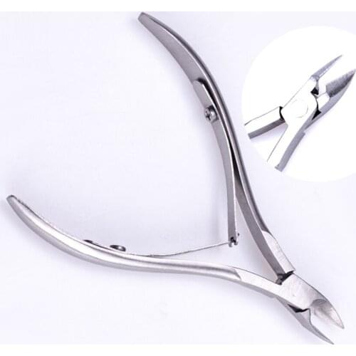 1 Pcs Nail Art Stainless Steel Cuticle Nipper Clipper Cutter Scissor Trim Dead Skin Remover Manicure Pedicure Tool