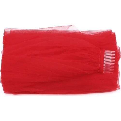 1 Layer Soft Bride Wedding Bridal Long Veil Church Cathedral With Comb New W0YA