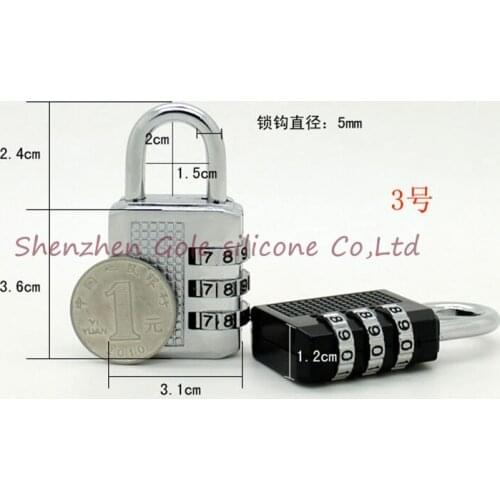 100pcs 3 Dials Resettable Combination Password Lock Safe Door Locker Pad Lock Padlock For Travel Luggage Suitcase
