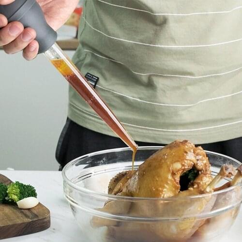 30Ml Chicken Turkey Baster Silicone Seasoning Pump Poultry Food Flavour Baster Oil Dropper BBQ Syringe Tube Pump Cooking Tools
