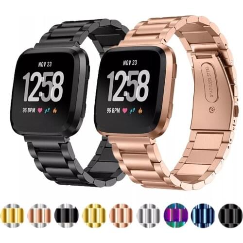 Stainless Steel band for Fitbit Versa/Lite/Versa2 Smart watch replacment band 316L Metal Belt Bracelet strap Fitbit Versa 2 band